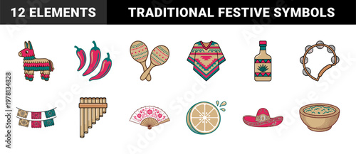 Mexican Festive Celebration Asset Sheet