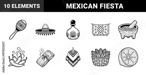 Cinco De Mayo Festive Element Set