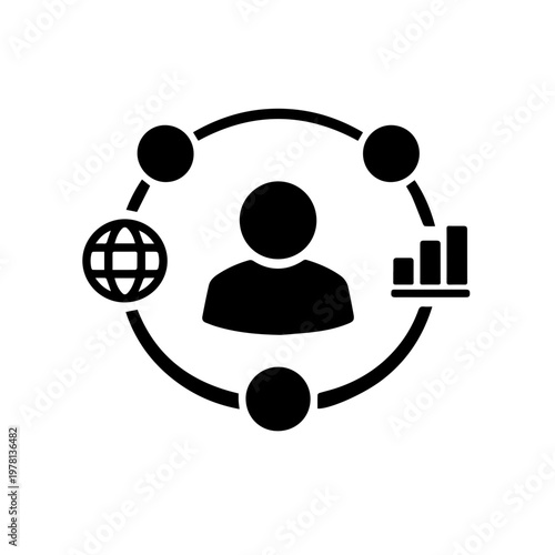 Digital Network Business Icon