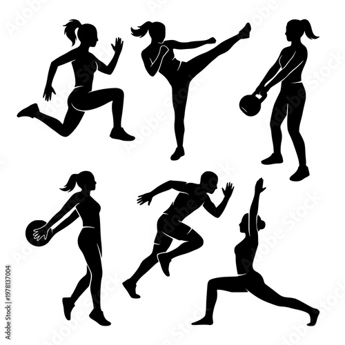 Fitness Silhouette Icons