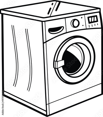 washing machine isolated on white