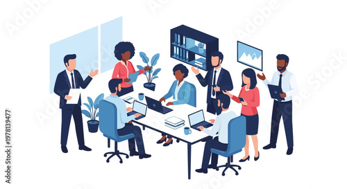 Business people working in office.