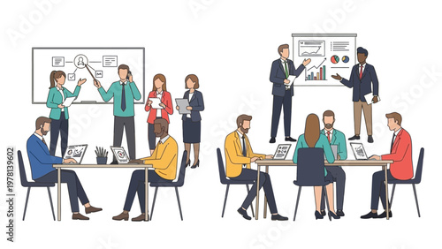 Business people in meeting room.