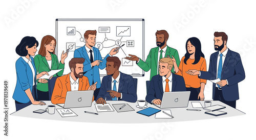 Business people in a meeting room.