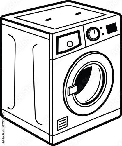 washing machine vector illustration