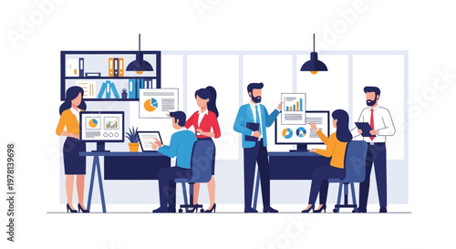 Business people working in office.