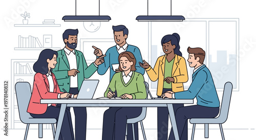 Diverse group of business people.