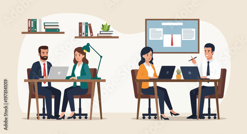 Business people working at office.