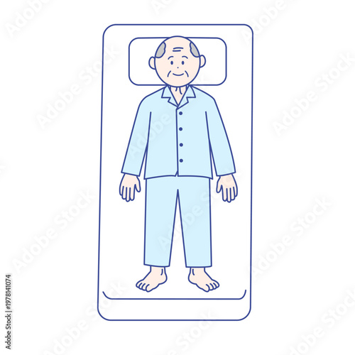 ベッド上での仰臥位姿勢