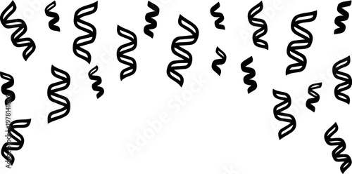 Festive falling confetti vector