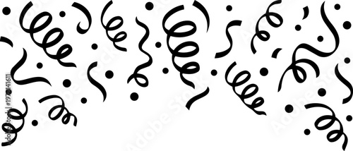 Festive falling confetti vector