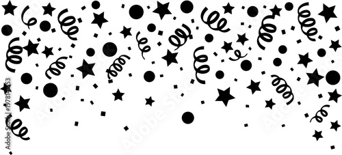 Festive falling confetti vector