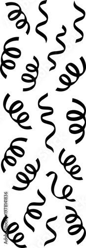 Festive falling confetti vector