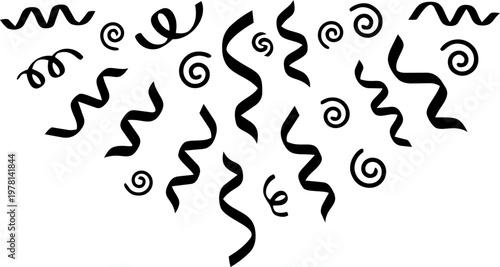 Festive falling confetti vector