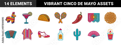 Mexican Fiesta Celebration Cultural Elements