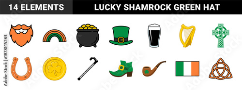 St Patricks Day Irish Holiday Elements