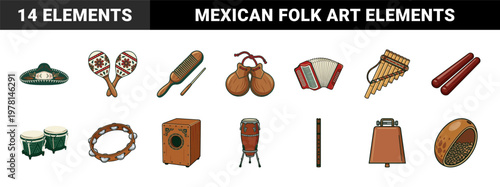 Latin Music Folk Art Asset Kit