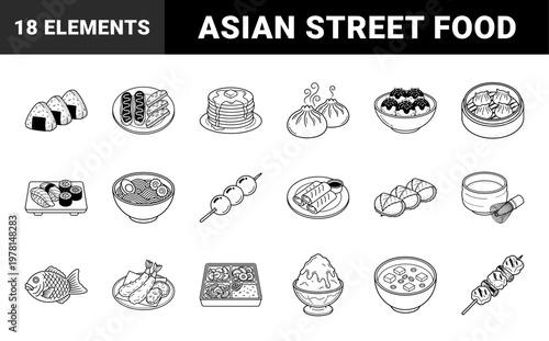 Traditional Asian Snack and Dessert Asset Sheet