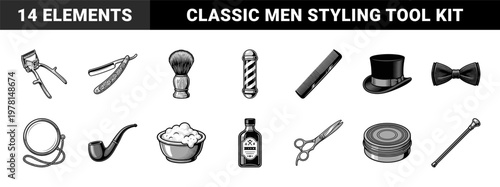 Vintage Grooming and Barber Shop Assets