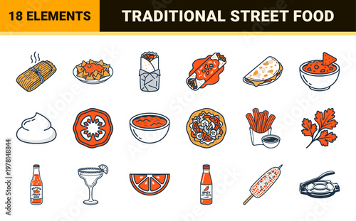 Mexican Street Food Vector Assets