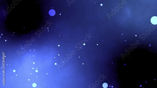 Vibrant blue galaxy with twinkling stars and celestial lights