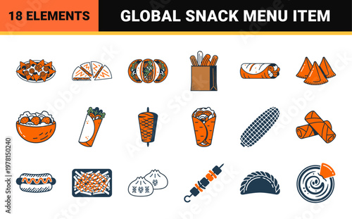 Street Food Wrap Graphic Assets