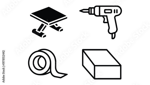 Essential DIY Tools: A collection of vital tools essential for DIY projects, perfectly displayed and ready for any task.