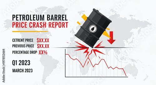 Petroleum Barrel Price Crash Report Graphic.