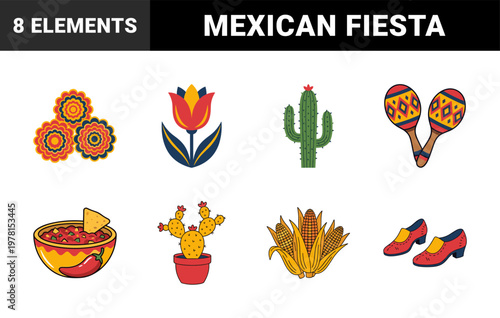 Mexican Cultural Celebration Elements Asset Sheet