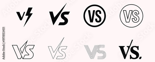 Versus Symbols Pack with Battle and Competition Icon Designs