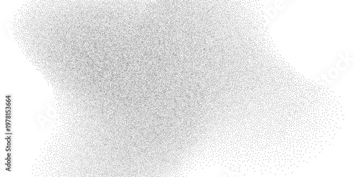 Creative grunge noise texture overlay with fine grains isolated on white background, abstract grain mesh composition, vector creative background