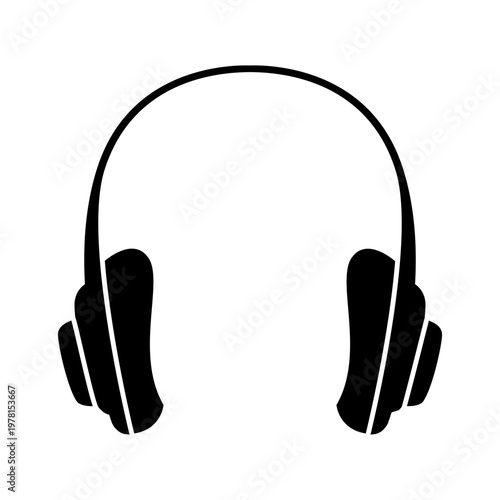 Headphones icon vector. music illustration sign. DJ symbol. Sound logo.