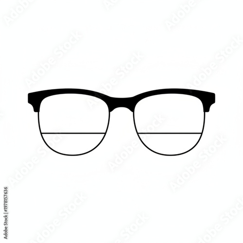 Minimalist Bifocal Eyeglasses Icon