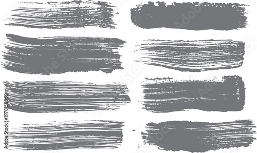 Grunge brush strokes lines abstract vector set
Black ink speech bubble grunge illustration collection