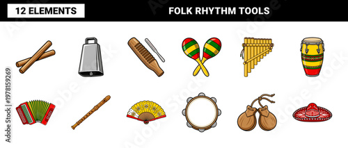 Latin Musical Instrument Graphic Set