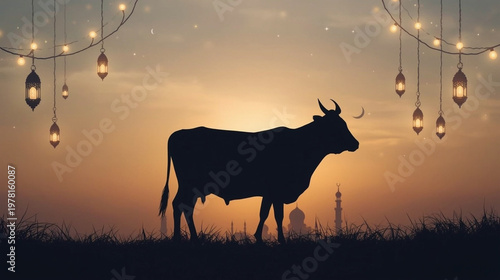 Eid al adha background, invitation and islamic background
