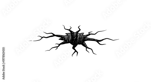 Neuron cell structure in biology.