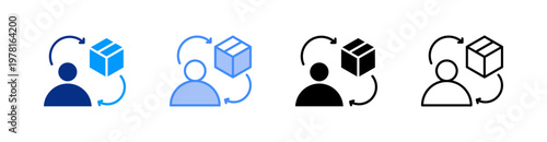 Product Feedback Multiple Style Icon Set Vector 