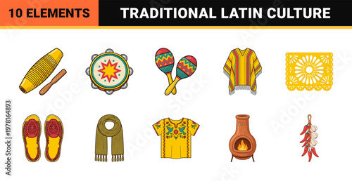 Mexican Fiesta Culture Vector Asset Sheet