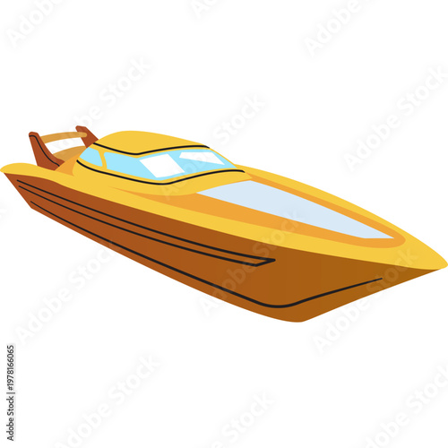 Speedboat Illustration