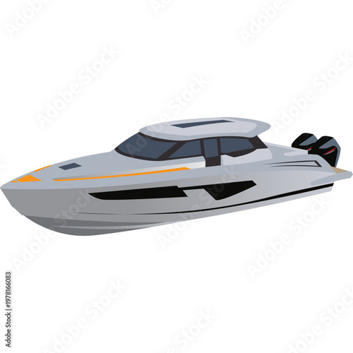 Speedboat Illustration