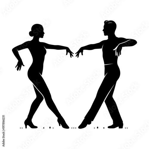 Couple dancing together on open promenade
