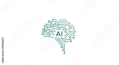 Artificial Intelligence Brain Circuitry Concept