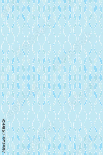 シームレスな水色の変形立涌文様
