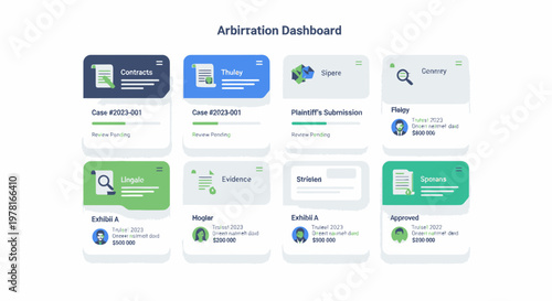 Arbitration Case Management Dashboard Interface Design