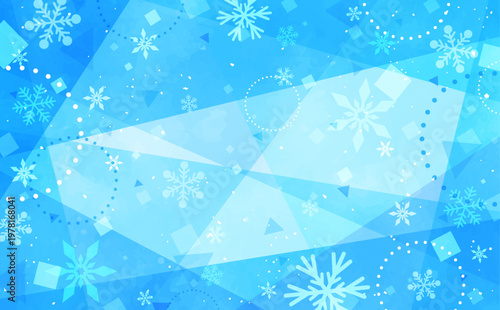 シンプルポップなひんやり氷フレーム_横