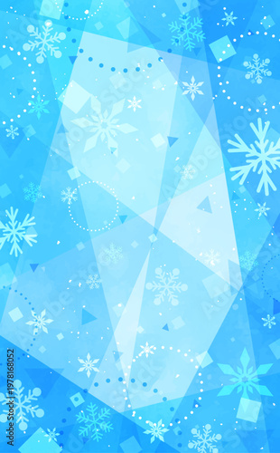 シンプルポップなひんやり氷フレーム_縦