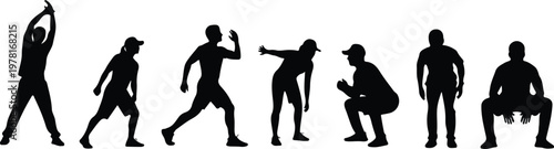 Human evolution silhouette a visual representation of development and progress