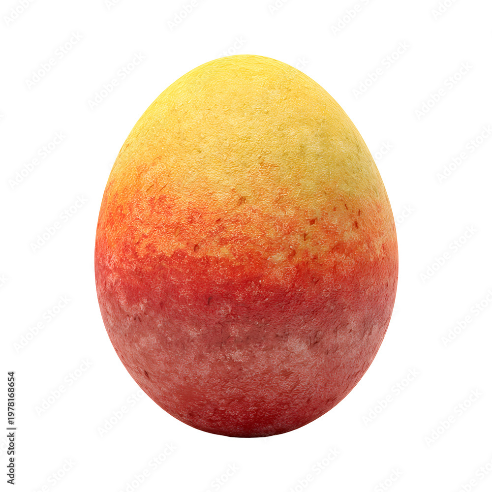 Fototapeta premium Vibrant German flag colored Easter egg isolated on transparent background