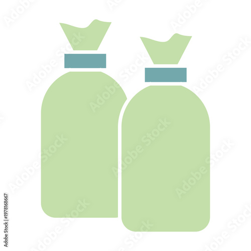 Eco Industry and Waste Management Flat Icon Set, Environmental Pollution and Recycling Vector Icons Collection